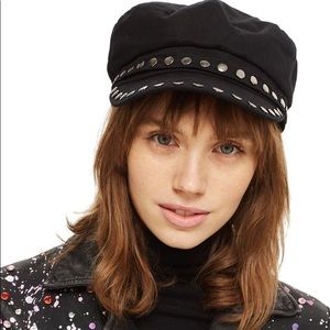 Topshop Studded Baker Boy Hat